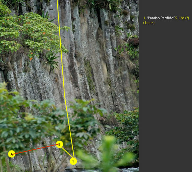 Rock Climbing Routes in Paradiso Sector in Boquete, Panama